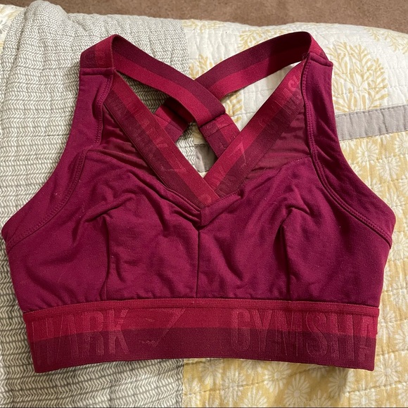 Gymshark Other - Gymshark Maroon Sports Bra | Cross Back